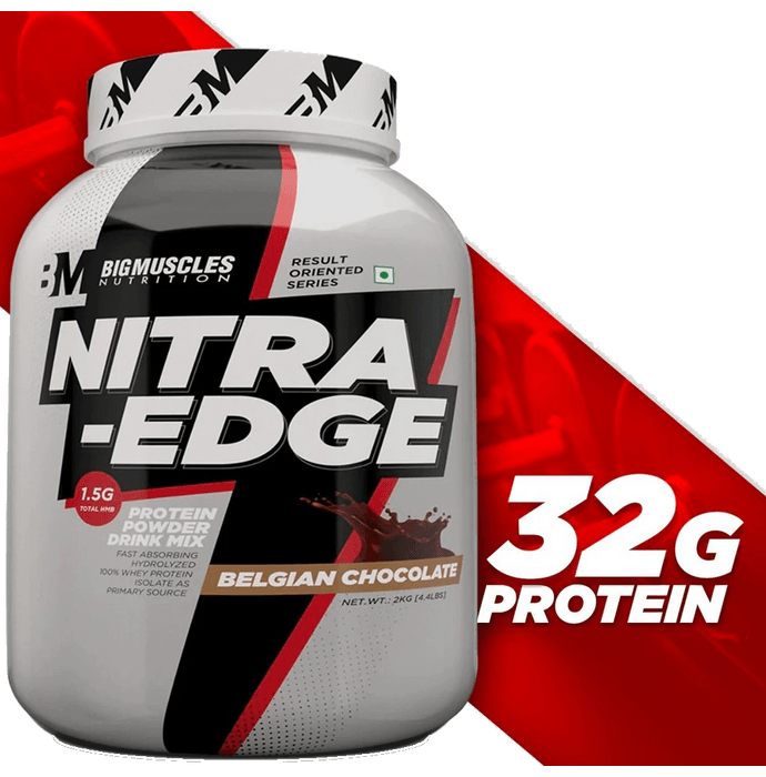 Buy Big Muscles Nitra Edge Hydrolyzed 100% Whey Protein - 4.4 Lbs