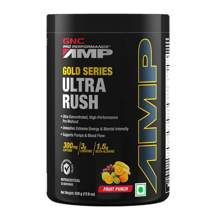 Buy GNC Pro Performance AMP Gold Series Ultra Rush Pre Workout 32