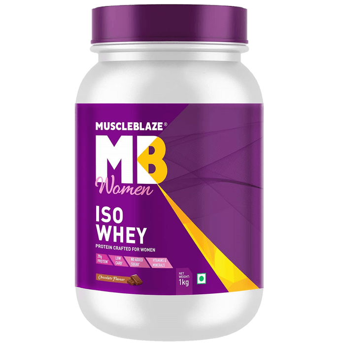 Muscleblaze Women Iso Whey Low Carb 100percent Whey Protein Isolate 1 Kg Chocolate 166756527918123 