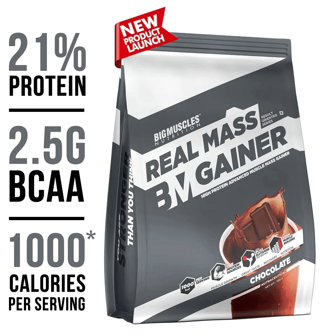 Buy Big Muscles Nutrition Real Mass Gainer, 750 gm Online - Nutristar