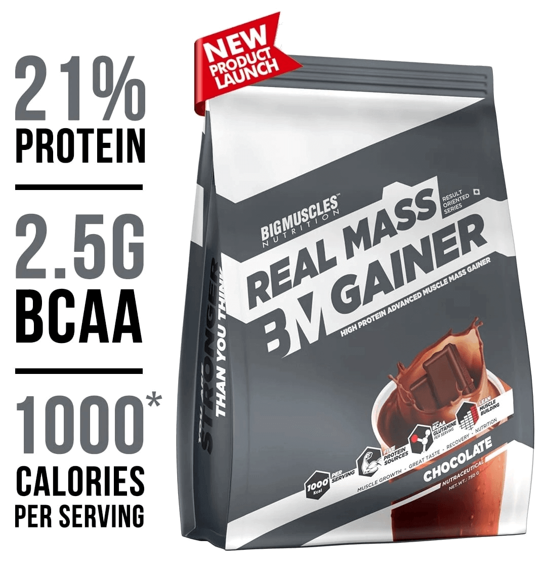 Buy Big Muscles Nutrition Real Mass Gainer, 750 gm Online - Nutristar