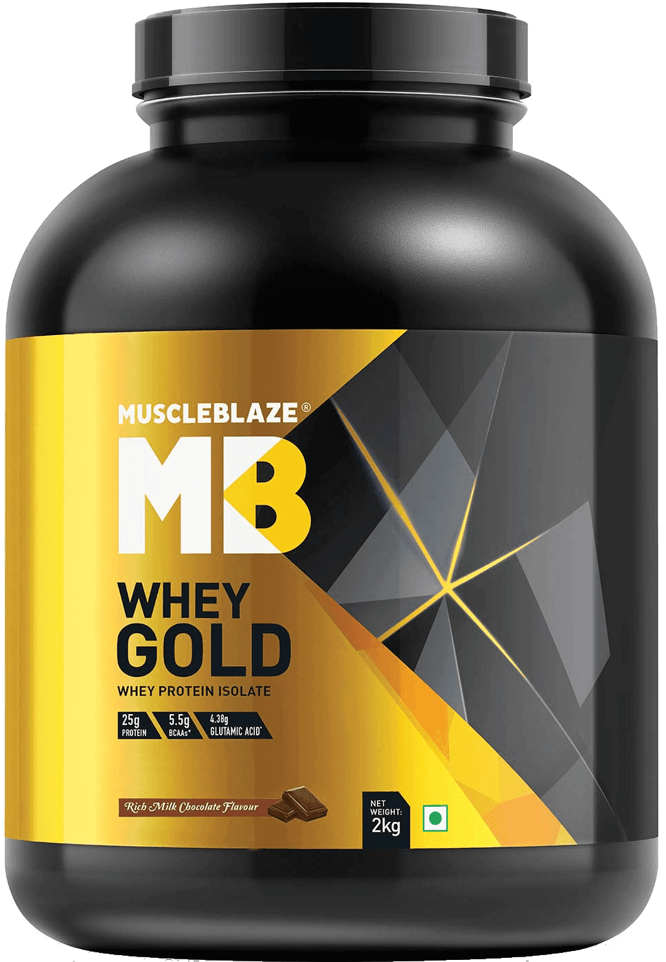 Muscleblaze Whey Gold 100percent Whey Protein 2 Kg Rich Milk Chocolate 167661967941826 